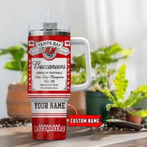 Custom Tampa Bay Buccaneers Tumbler - Personalized Football Fan Gift