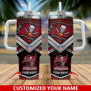 Customizable Tampa Bay Buccaneers Tumbler - Personalized NFL Fan Gift