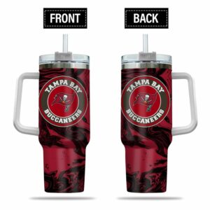 Tampa Bay Buccaneers Insulated Travel Mug with Handle - Perfect for Fans