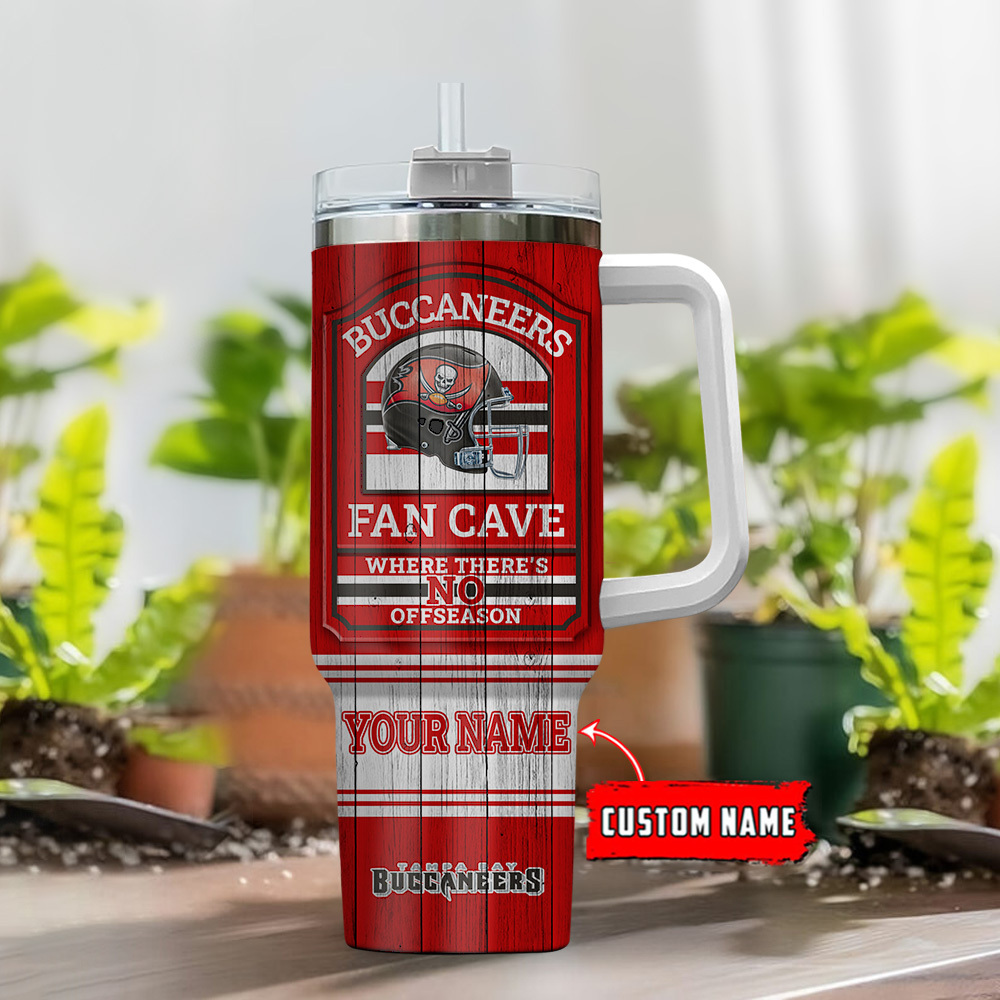 Custom Buccaneers Fan Cave Tumbler - Personalized Name Mug for Ultimate Fans - Image 2