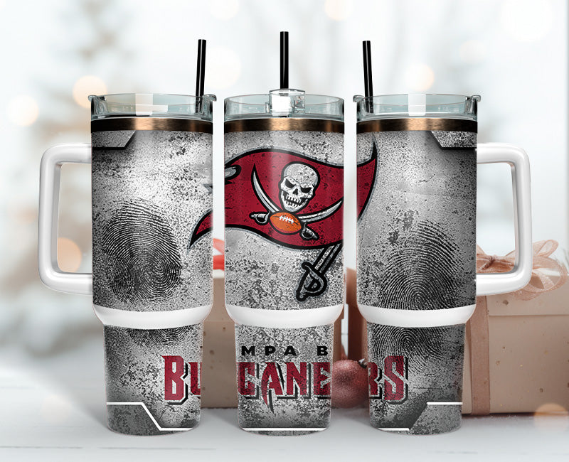 Stainless Steel Travel Mug with Handle - Bold Buccaneer Design | Perfect Gift for Fans