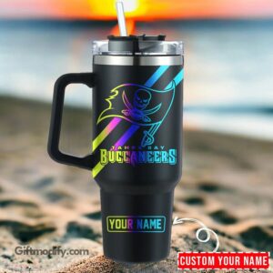 Custom Tampa Bay Buccaneers Travel Mug - Personalized Name & Logo