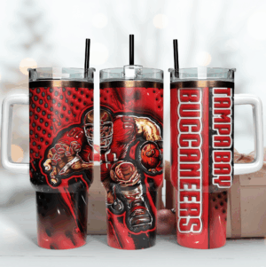 Tampa Bay Buccaneers Tumbler - Insulated Travel Mug with Straw