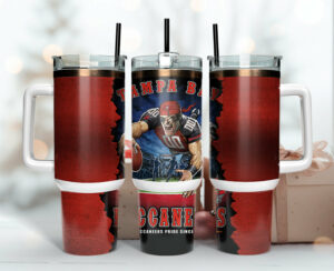 Tampa Bay Football Fan Tumbler - Insulated, Leak-Proof, Perfect Gift for Sports Lovers
