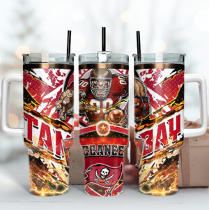Ultimate Football Fan Tumbler - Insulated Mug with Handle & Straw