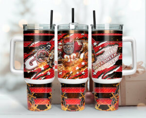 Ultimate Fan Tumbler - Football Team Graphic Insulated Mug with Handle