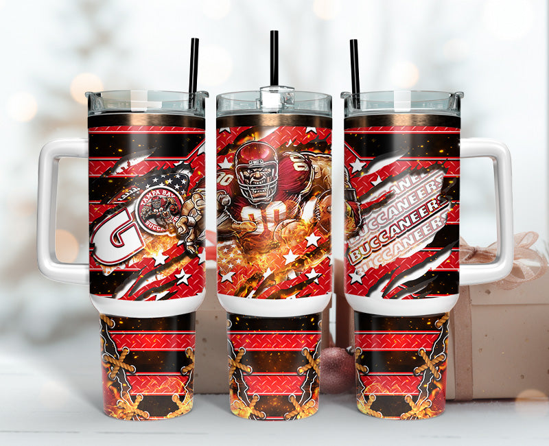 Ultimate Fan Tumbler - Football Team Graphic Insulated Mug with Handle