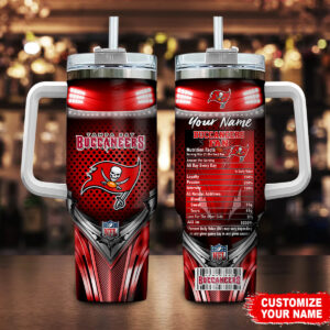 Customizable Tampa Bay Buccaneers Tumbler Mug - Show Your Team Spirit
