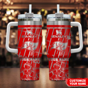 Personalized Stanley Tumbler - Custom NFL Team Design with Your Name