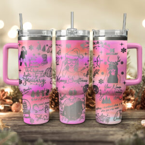 Taylor Swift Music Christmas Custom Stanley Quencher 40oz Stainless Steel Tumbler With Handle - Threewoofs