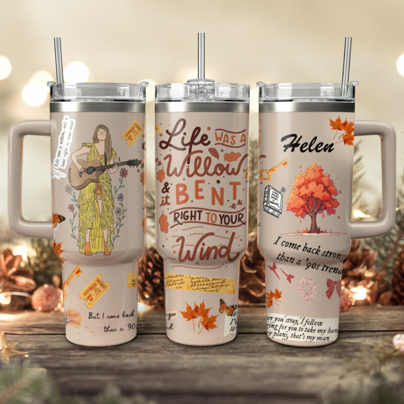 Taylor Swift Music Christmas Custom Stanley Quencher 40oz Stainless Steel Tumbler With Handle - Threewoofs - Image 3