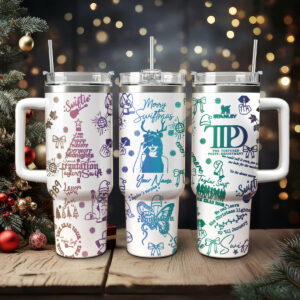 Taylor Swift Music Christmas Custom Stanley Quencher 40oz Stainless Steel Tumbler With Handle - Threewoofs