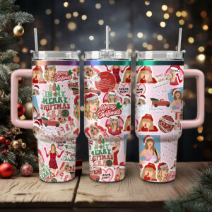 Taylor Swift Music Christmas Custom Stanley Quencher 40oz Stainless Steel Tumbler With Handle - Threewoofs