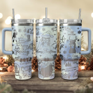 Taylor Swift Music Christmas Custom Stanley Quencher 40oz Stainless Steel Tumbler With Handle - Threewoofs