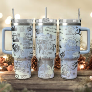 Taylor Swift Music Christmas Custom Stanley Quencher 40oz Stainless Steel Tumbler With Handle - Threewoofs