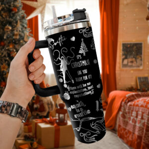 Taylor Swift Music Christmas Custom Stanley Quencher 40oz Stainless Steel Tumbler With Handle - Threewoofs