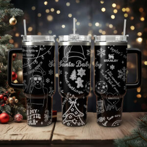 Taylor Swift Music Christmas Custom Stanley Quencher 40oz Stainless Steel Tumbler With Handle - Threewoofs