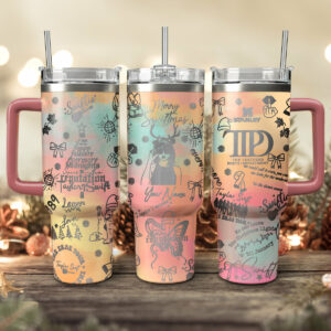 Taylor Swift Music Christmas Custom Stanley Quencher 40oz Stainless Steel Tumbler With Handle - Threewoofs