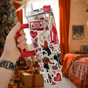 Taylor Swift Music Christmas Custom Stanley Quencher 40oz Stainless Steel Tumbler With Handle - Threewoofs