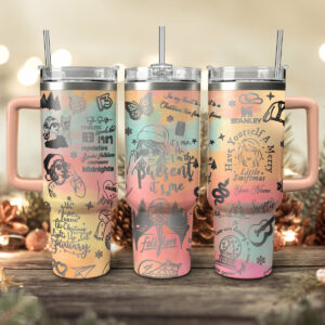 Taylor Swift Music Christmas Custom Stanley Quencher 40oz Stainless Steel Tumbler With Handle - Threewoofs