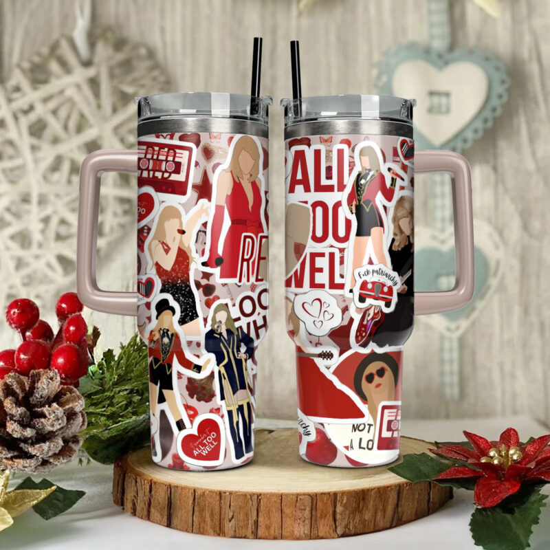 Taylor Swift Music Christmas Custom Stanley Quencher 40oz Stainless Steel Tumbler With Handle - Threewoofs - Image 3