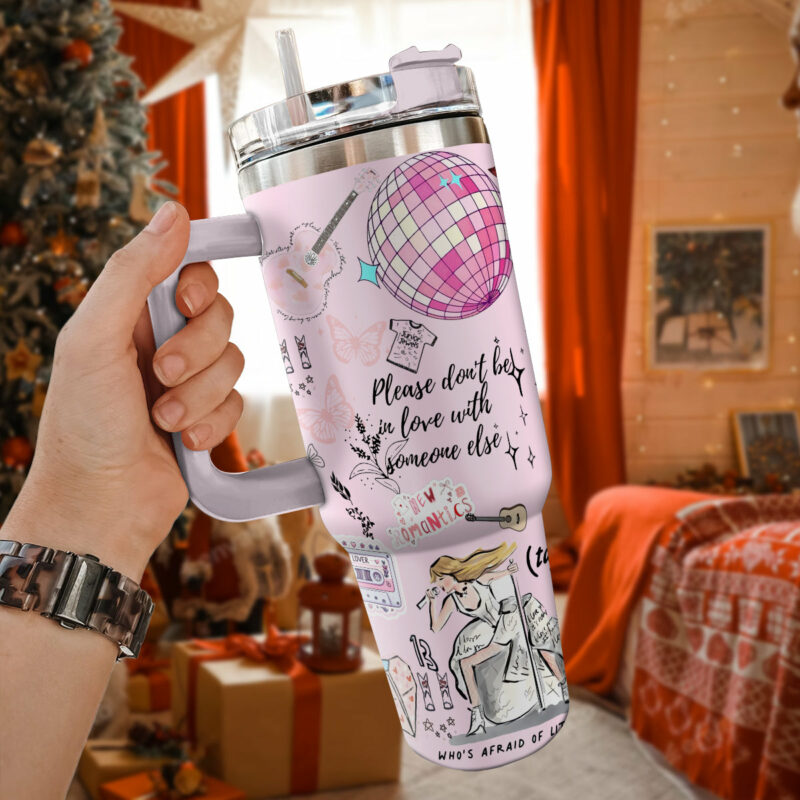 Taylor Swift Music Christmas Custom Stanley Quencher 40oz Stainless Steel Tumbler With Handle - Threewoofs - Image 2