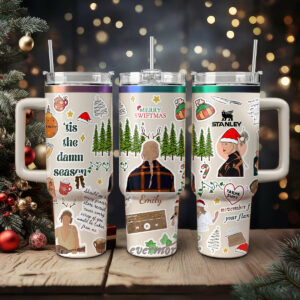 Taylor Swift Music Christmas Custom Stanley Quencher 40oz Stainless Steel Tumbler With Handle - Threewoofs
