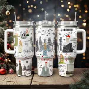 Taylor Swift Music Christmas Custom Stanley Quencher 40oz Stainless Steel Tumbler With Handle - Threewoofs