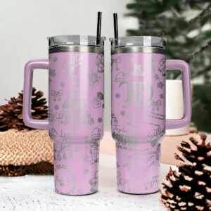 Taylor Swift Music Christmas Custom Stanley Quencher 40oz Stainless Steel Tumbler With Handle - Threewoofs