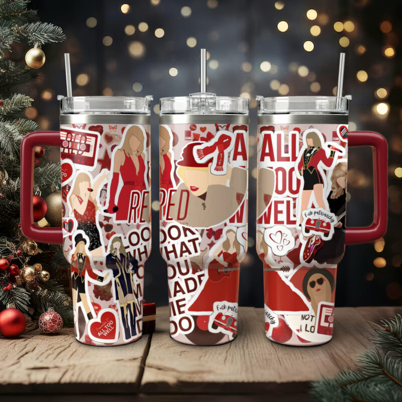 Taylor Swift Music Christmas Custom Stanley Quencher 40oz Stainless Steel Tumbler With Handle - Threewoofs - Image 2