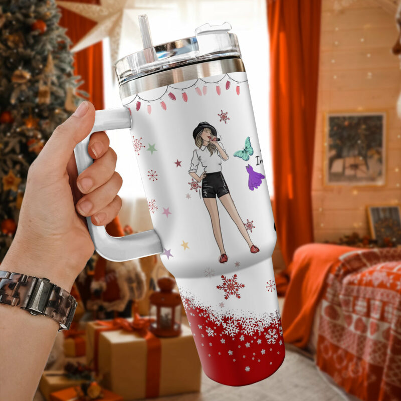 Taylor Swift Music Christmas Custom Stanley Quencher 40oz Stainless Steel Tumbler With Handle - Threewoofs - Image 6