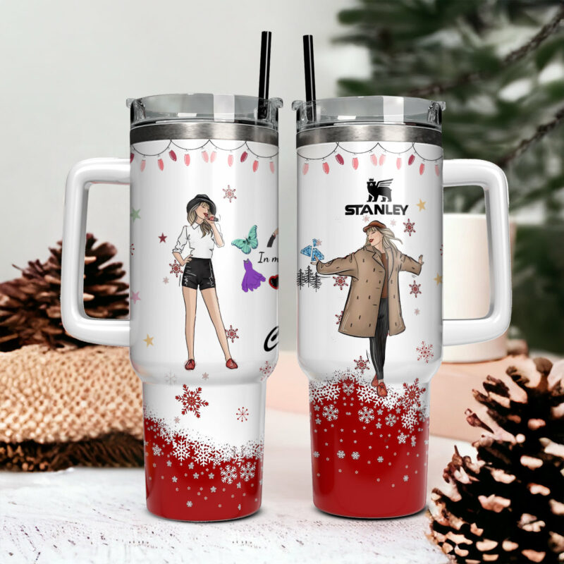 Taylor Swift Music Christmas Custom Stanley Quencher 40oz Stainless Steel Tumbler With Handle - Threewoofs - Image 5