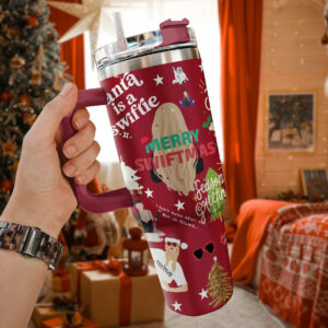 Taylor Swift Music Christmas Custom Stanley Quencher 40oz Stainless Steel Tumbler With Handle - Threewoofs
