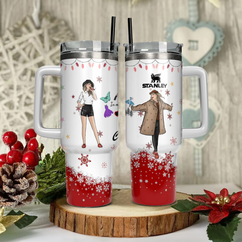 Taylor Swift Music Christmas Custom Stanley Quencher 40oz Stainless Steel Tumbler With Handle - Threewoofs - Image 4