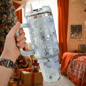 Taylor Swift Music Christmas Custom Stanley Quencher 40oz Stainless Steel Tumbler With Handle - Threewoofs