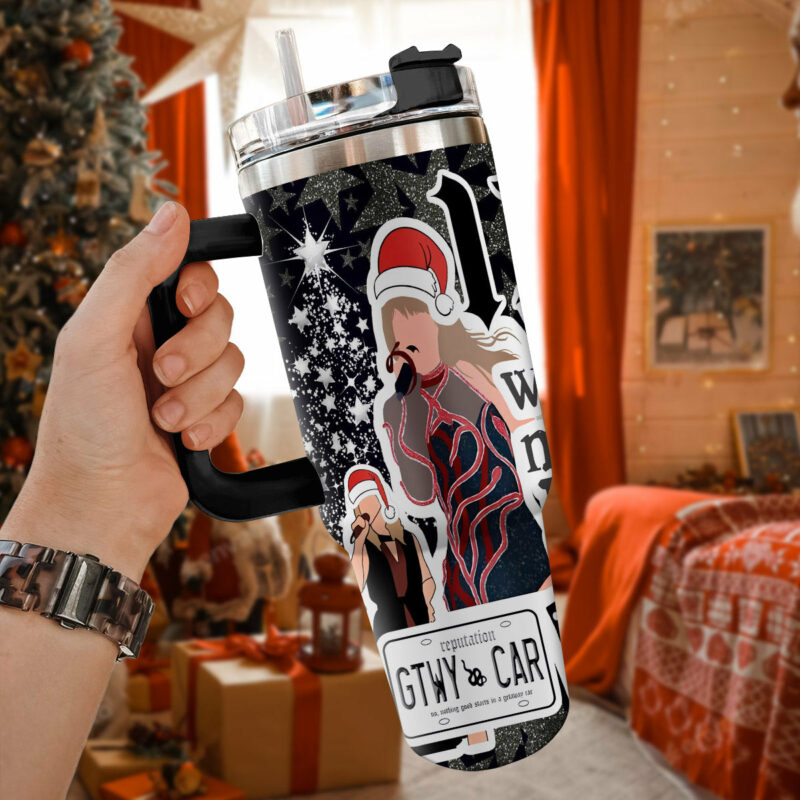 Taylor Swift Music Christmas Custom Stanley Quencher 40oz Stainless Steel Tumbler With Handle - Threewoofs - Image 4