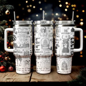 Taylor Swift Music Christmas Custom Stanley Quencher 40oz Stainless Steel Tumbler With Handle - Threewoofs
