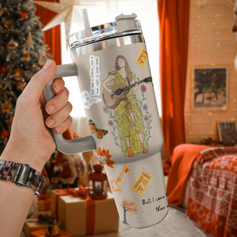 Taylor Swift Music Christmas Custom Stanley Quencher 40oz Stainless Steel Tumbler With Handle - Threewoofs - Image 2