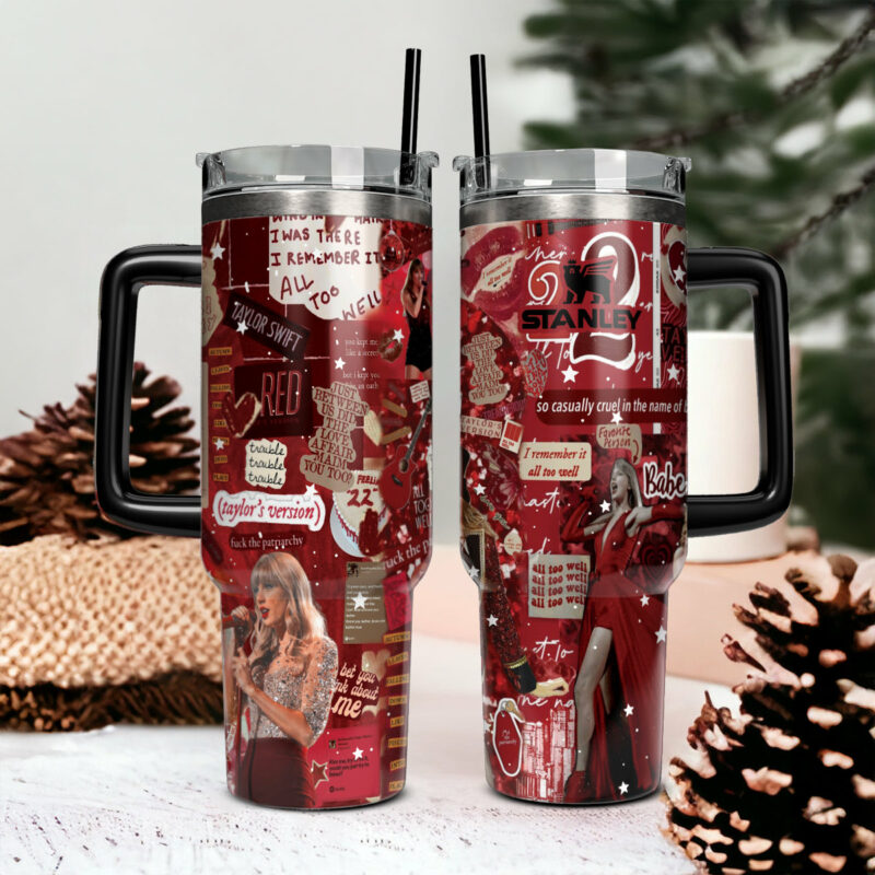Taylor Swift Music Custom Stanley Quencher 40oz Stainless Steel Tumbler With Handle - Threewoofs - Image 2