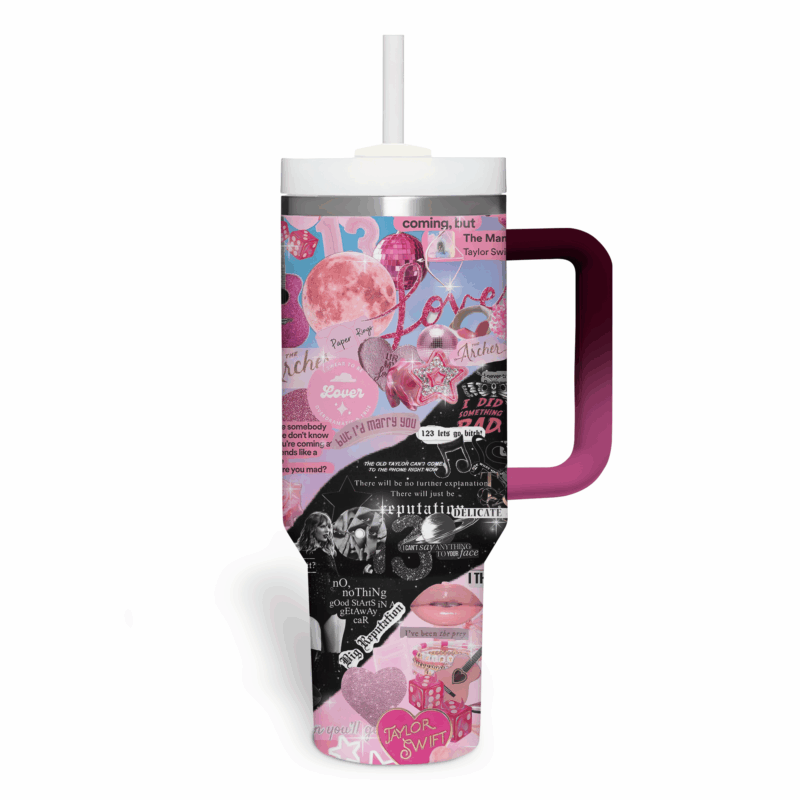 Taylor Swift Music Custom Stanley Quencher 40oz Stainless Steel Tumbler With Handle - Threewoofs - Image 3