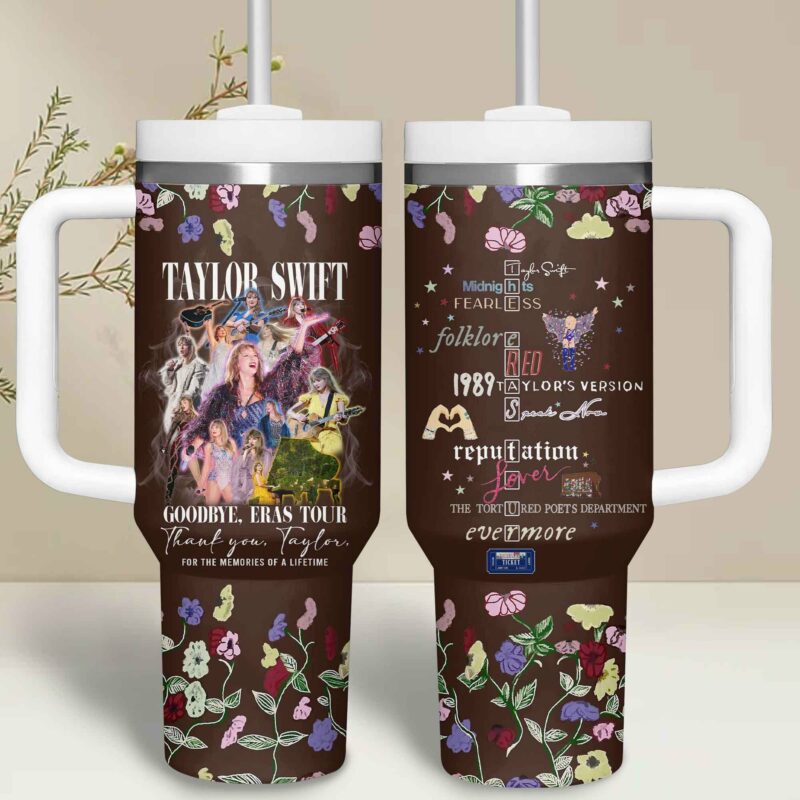 Taylor Swift Music Custom Stanley Quencher 40oz Stainless Steel Tumbler With Handle - Threewoofs - Image 2