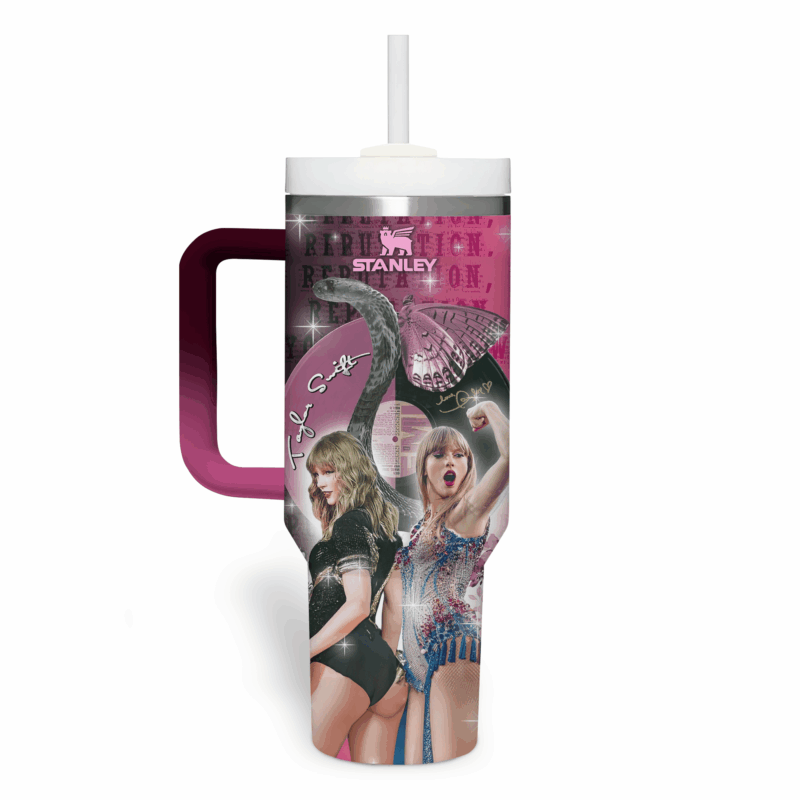 Taylor Swift Music Custom Stanley Quencher 40oz Stainless Steel Tumbler With Handle - Threewoofs - Image 2