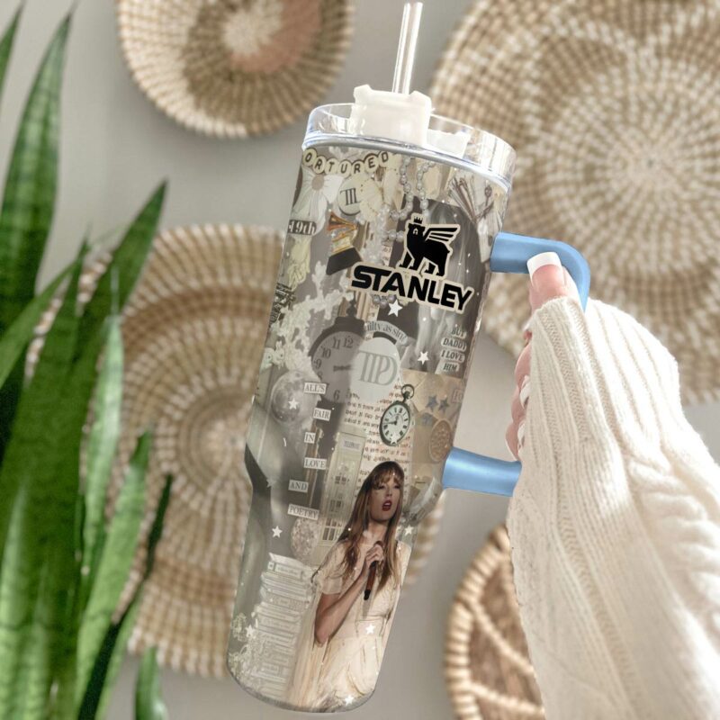 Taylor Swift Music Custom Stanley Quencher 40oz Stainless Steel Tumbler With Handle - Threewoofs - Image 3
