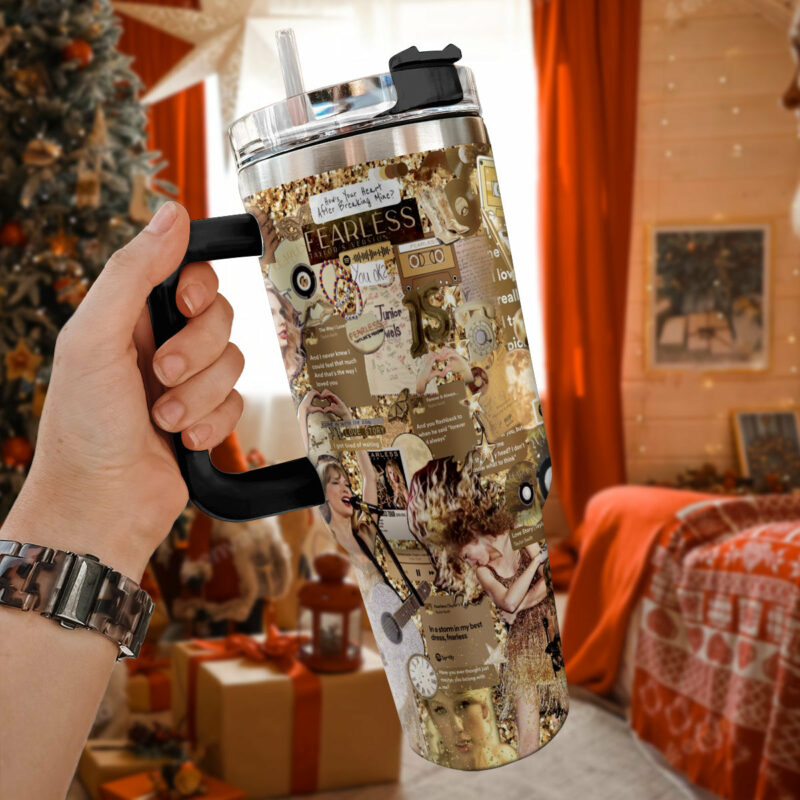Taylor Swift Music Custom Stanley Quencher 40oz Stainless Steel Tumbler With Handle - Threewoofs - Image 3