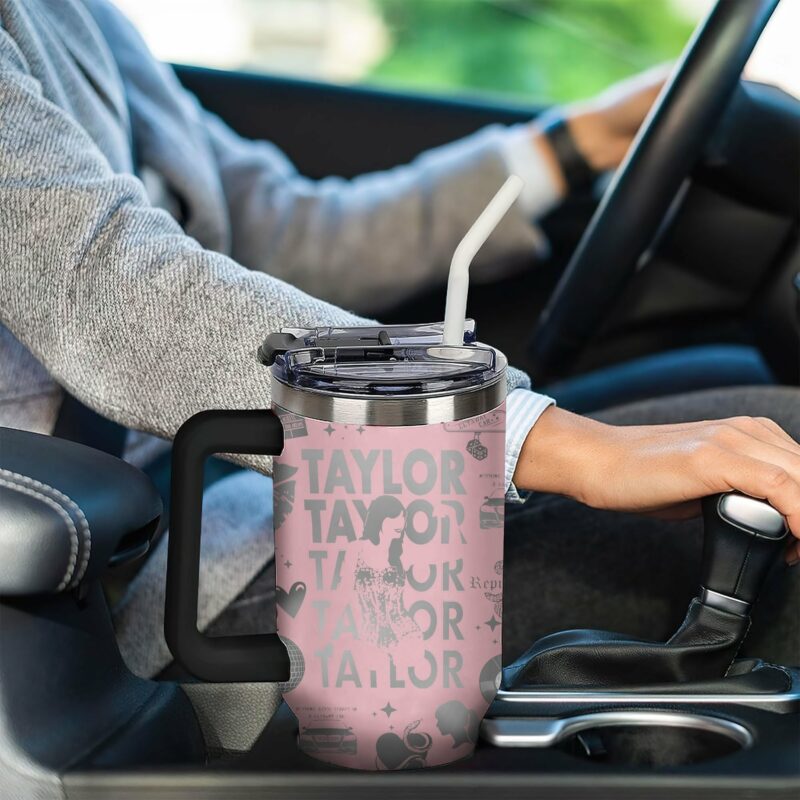 Taylor Swift Music Custom Stanley Quencher 40oz Stainless Steel Tumbler With Handle - Threewoofs - Image 3