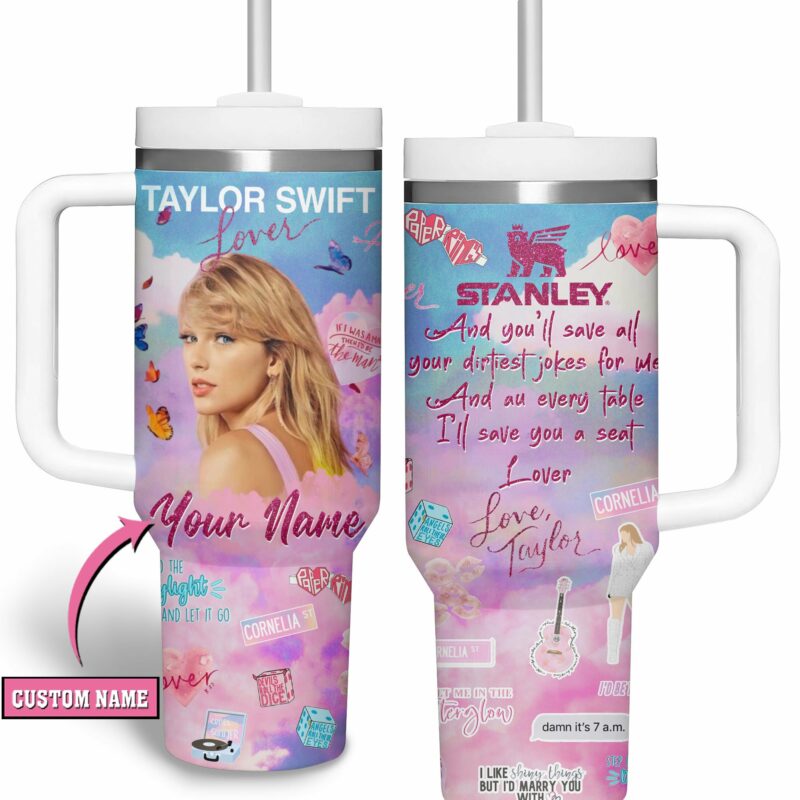 Taylor Swift Music Custom Stanley Quencher 40oz Stainless Steel Tumbler With Handle - Threewoofs - Image 2