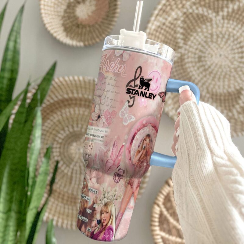 Taylor Swift Music Custom Stanley Quencher 40oz Stainless Steel Tumbler With Handle - Threewoofs - Image 4