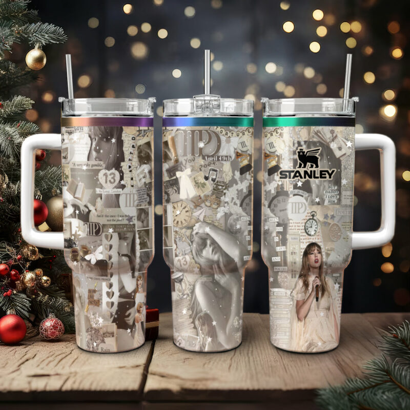 Taylor Swift Music Custom Stanley Quencher 40oz Stainless Steel Tumbler With Handle - Threewoofs
