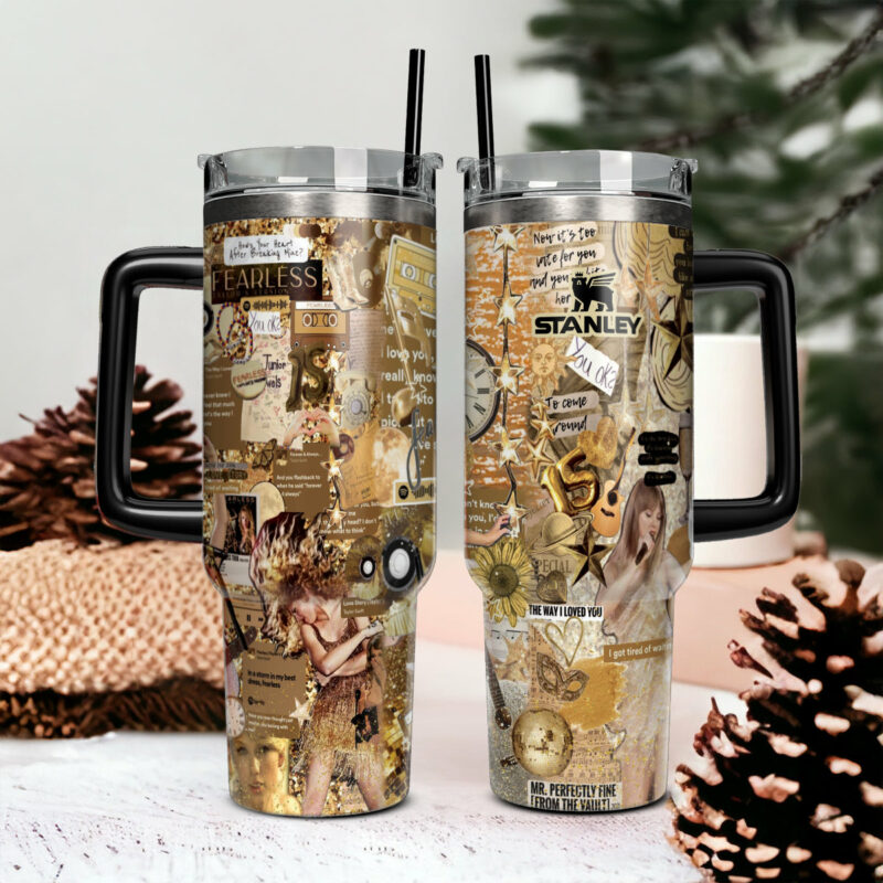 Taylor Swift Music Custom Stanley Quencher 40oz Stainless Steel Tumbler With Handle - Threewoofs - Image 2