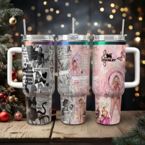Taylor Swift Music Custom Stanley Quencher 40oz Stainless Steel Tumbler With Handle - Threewoofs